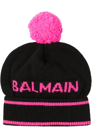 Balmain Bonnet en laine et cachemire à logo