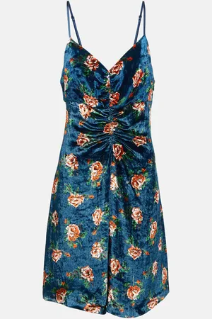 Kenzo Robe en velours à fleurs