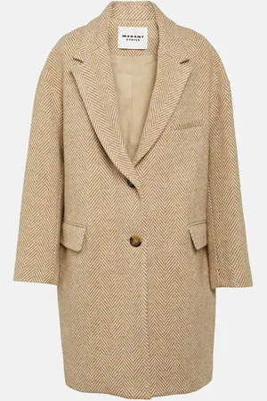 Marant Etoile Manteau Limiza en laine à carreaux