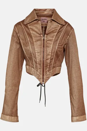 Jean Paul Gaultier X KNWLS – Veste corset raccourcie en jean