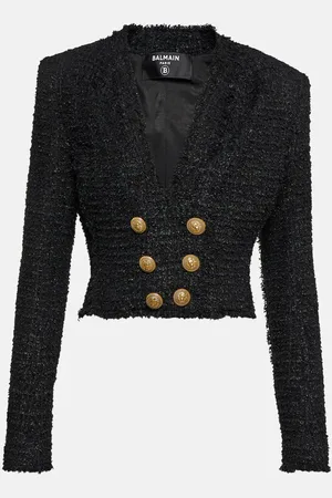 Balmain Veste en tweed à ornements