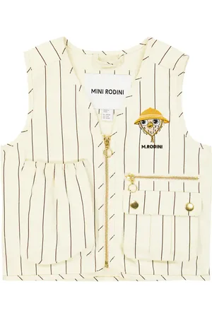 Mini Rodini Veste sans manches Owl brodée en coton