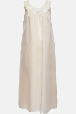 Prada Robe midi imprimée en tulle