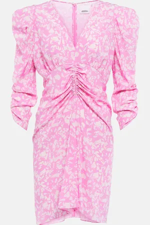 Isabel Marant Robe Aliniza en soie mélangée à fleurs