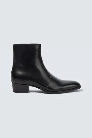 Saint Laurent Bottines Wyatt en cuir