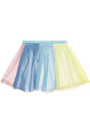 Stella McCartney Jupe rayée en satin et tulle