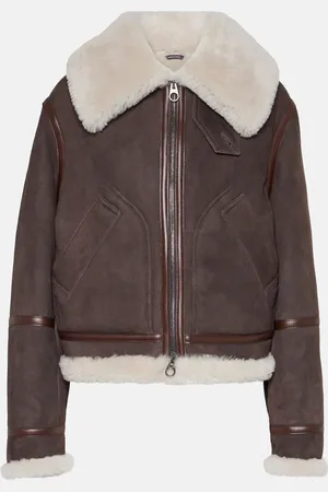 Loro Piana Veste en daim et shearling