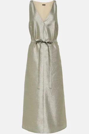 Joseph Robe midi Desiree métallisée