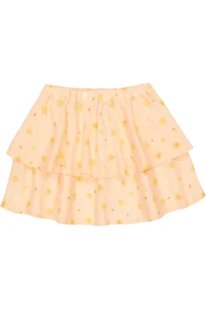 The New Society Jupe Limoncello en coton à fleurs