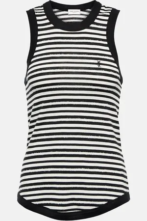 Saint Laurent Top Cassandre rayé