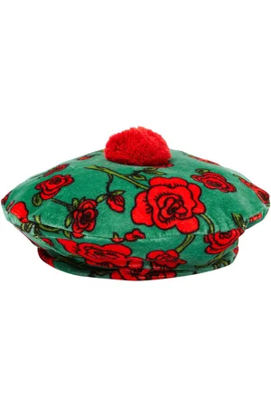 Mini Rodini Béret en velours à fleurs