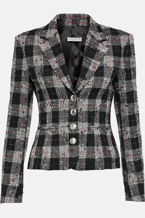 Alessandra Rich Blazer droit en tweed