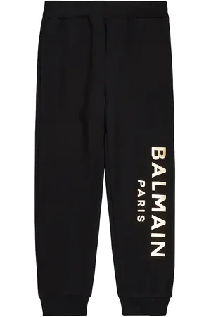 Balmain Pantalon de survêtement en coton à logo