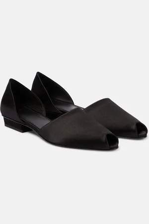Totême Ballerines The Peep-Toe en satin