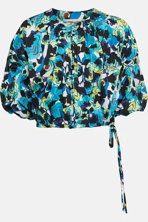 Diane von Furstenberg Top Dario en coton mélangé à fleurs