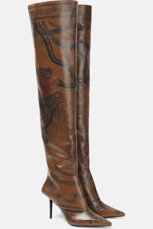 Jimmy Choo X Jean Paul Gaultier – Cuissardes Tattoo en cuir