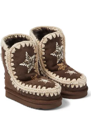 Mou Bottines en daim à ornements