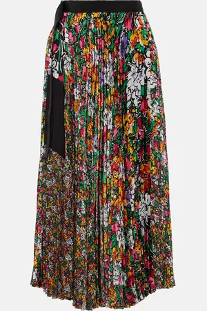 SACAI Jupe midi à fleurs