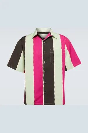 Prada Polo rayé en coton mélangé