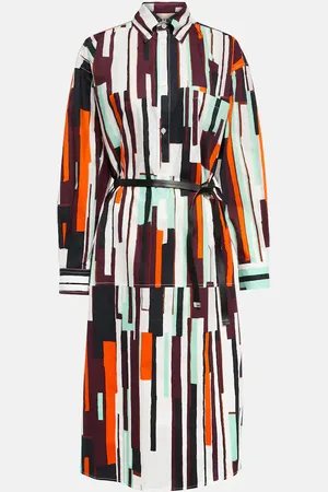 Plan C Robe chemise imprimée en coton