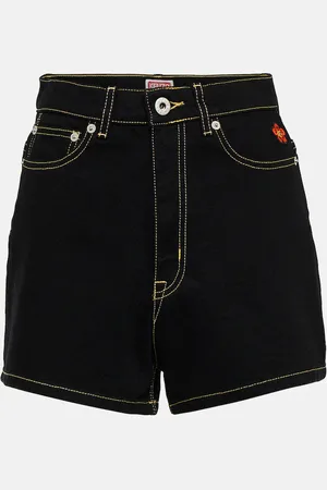 Kenzo Short à taille haute en jean