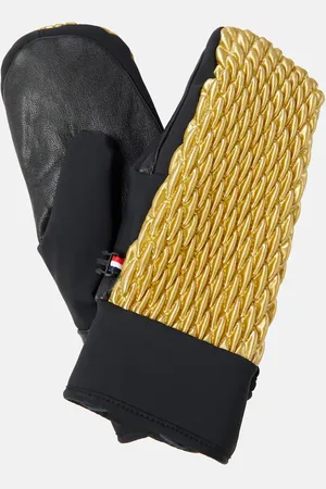 Fusalp Moufles Gold en cuir matelassé