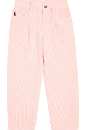 Moschino Pantalon droit brodé en velours côtelé
