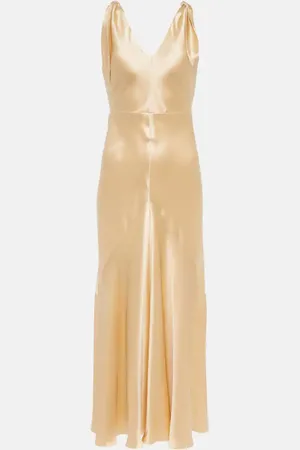GABRIELA HEARST Robe longue Havilland en satin de soie