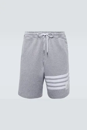 Thom Browne Short 4-Bar rayé en coton