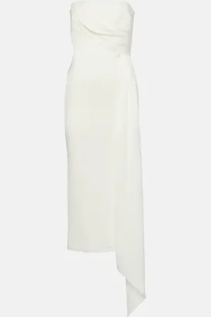 ALEX PERRY Robe midi de mariée en crêpe