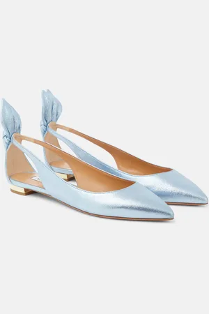 Aquazzura Ballerines en cuir métallisé