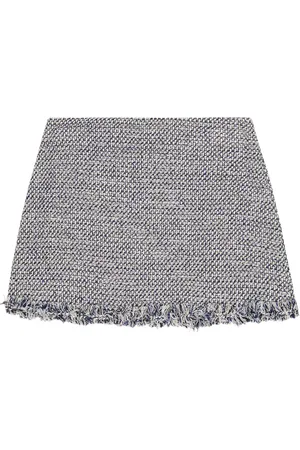 Il gufo Jupe en tweed métallisé