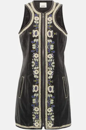 Isabel Marant Robe Belila brodée en coton