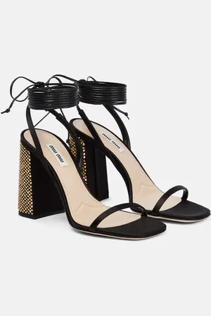 Miu Miu Sandales en satin à ornements