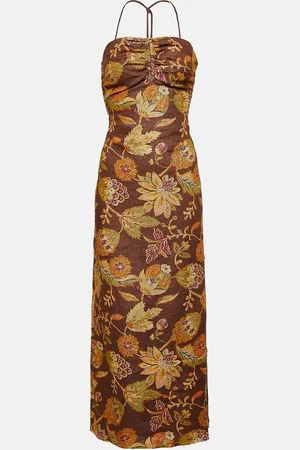 SIR Robe longue Josefina en lin à fleurs