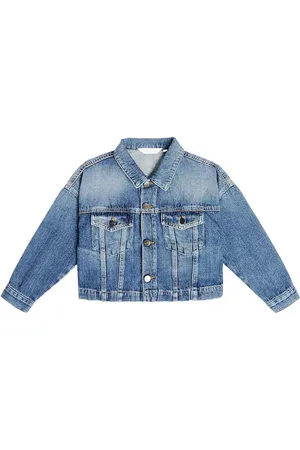 Palm Angels Veste raccourcie en jean à logo