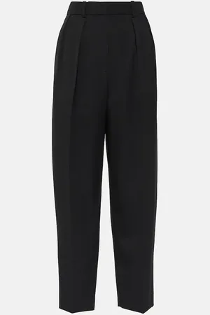 The Row Pantalon droit Corby à taille haute en laine