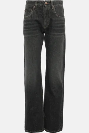 Brunello Cucinelli Jean droit à taille mi-haute