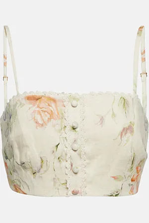 LOVESHACKFANCY Brassière Emmalou en lin