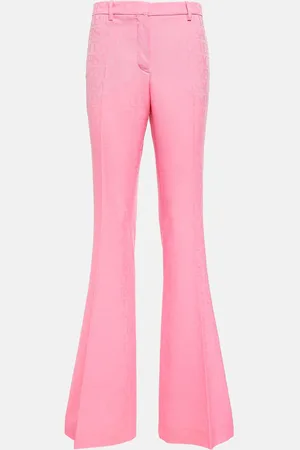 VERSACE Pantalon évasé Allover en laine