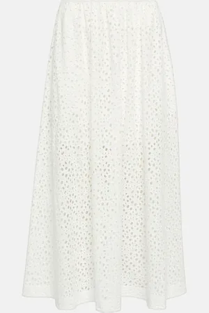 Totême Jupe midi à taille haute en coton