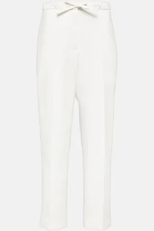Jil Sander Pantalon droit raccourci en coton