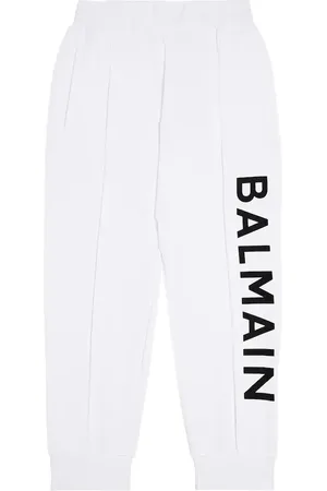Balmain Pantalon de survêtement en coton à logo