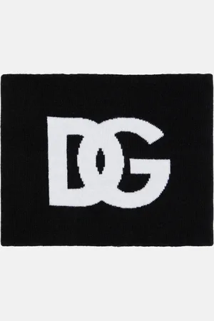 Dolce & Gabbana Écharpe en laine mélangée à logo