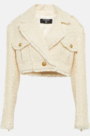 Balmain Veste raccourcie en tweed
