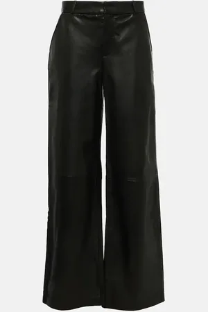 Frame Pantalon ample à taille haute en cuir
