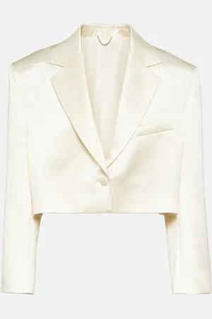 MAGDA BUTRYM Blazer raccourci en soie et laine