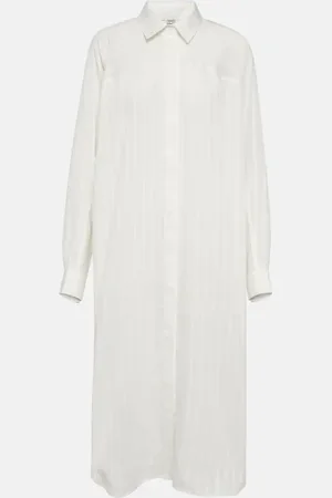 Totême Robe chemise rayée en jacquard