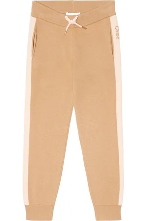 Chloé Chloé Kids Pantalon de survêtement en coton et laine à logo