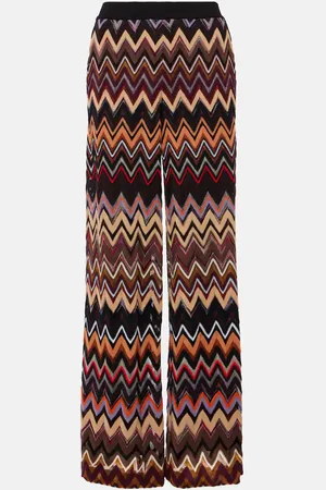 Missoni Pantalon ample Zig Zag en laine mélangée